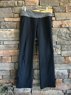 Lululemon VTG Y2K Athleisure Low-Rise Flare Yoga Pants Black Orange Groove Pants